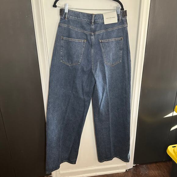 NEW Feng Chen Wang Men's Deconstructed Denim Pants Black Blue Size XL - Picture 7 of 10